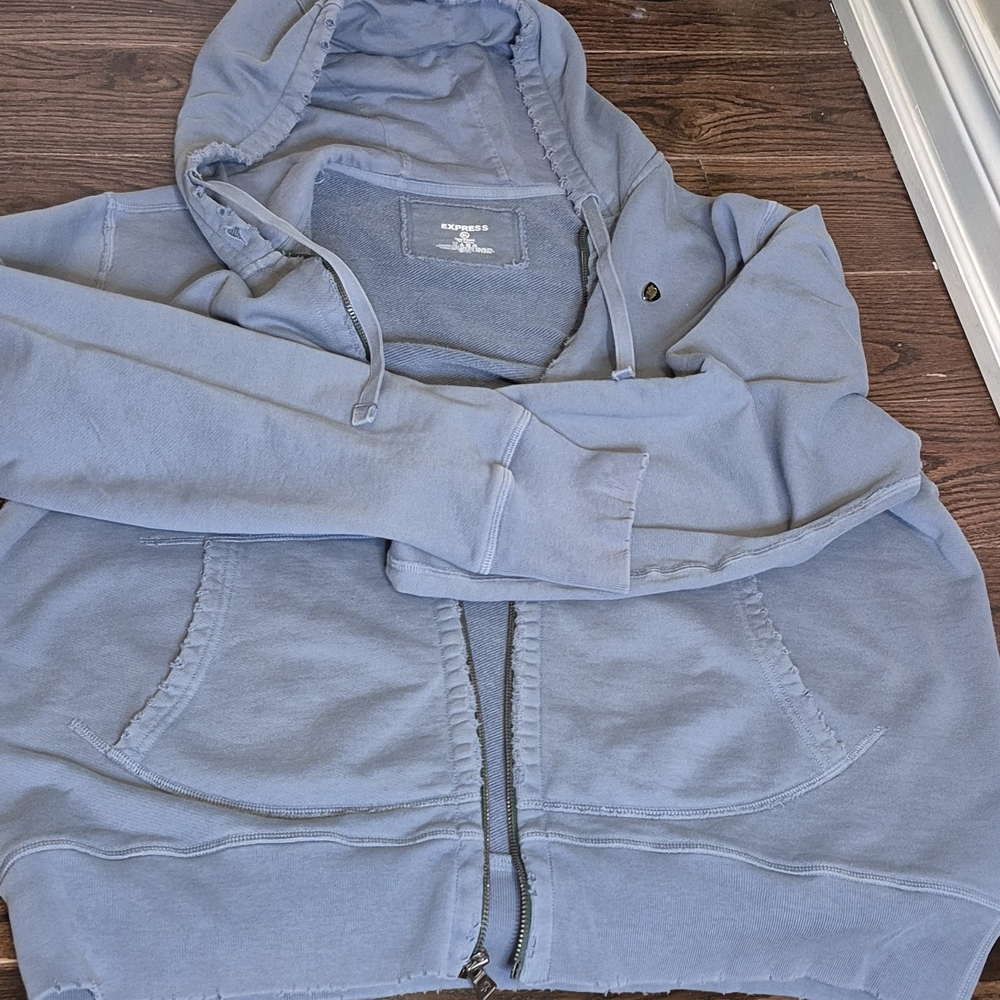 Express Blue Full Zip Hoodie - Picture 4 of 13